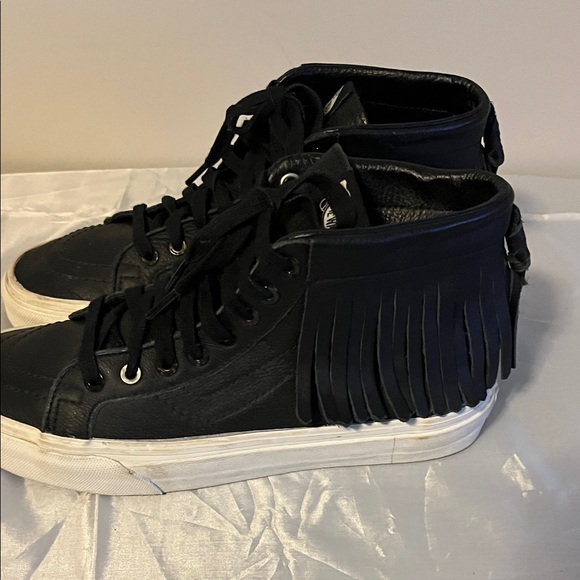 Shoes - Vans fringe Black High-Top Sneakers with Fringe